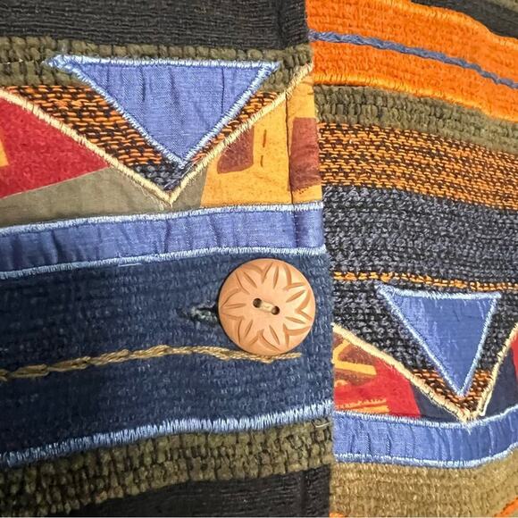 Coldwater Creek | Boho Patchwork Mixed Media Embroidered Jacket | Size XL - Picture 5 of 11